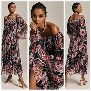 Anthropologie Sweeping Off-The-Shoulder Dress